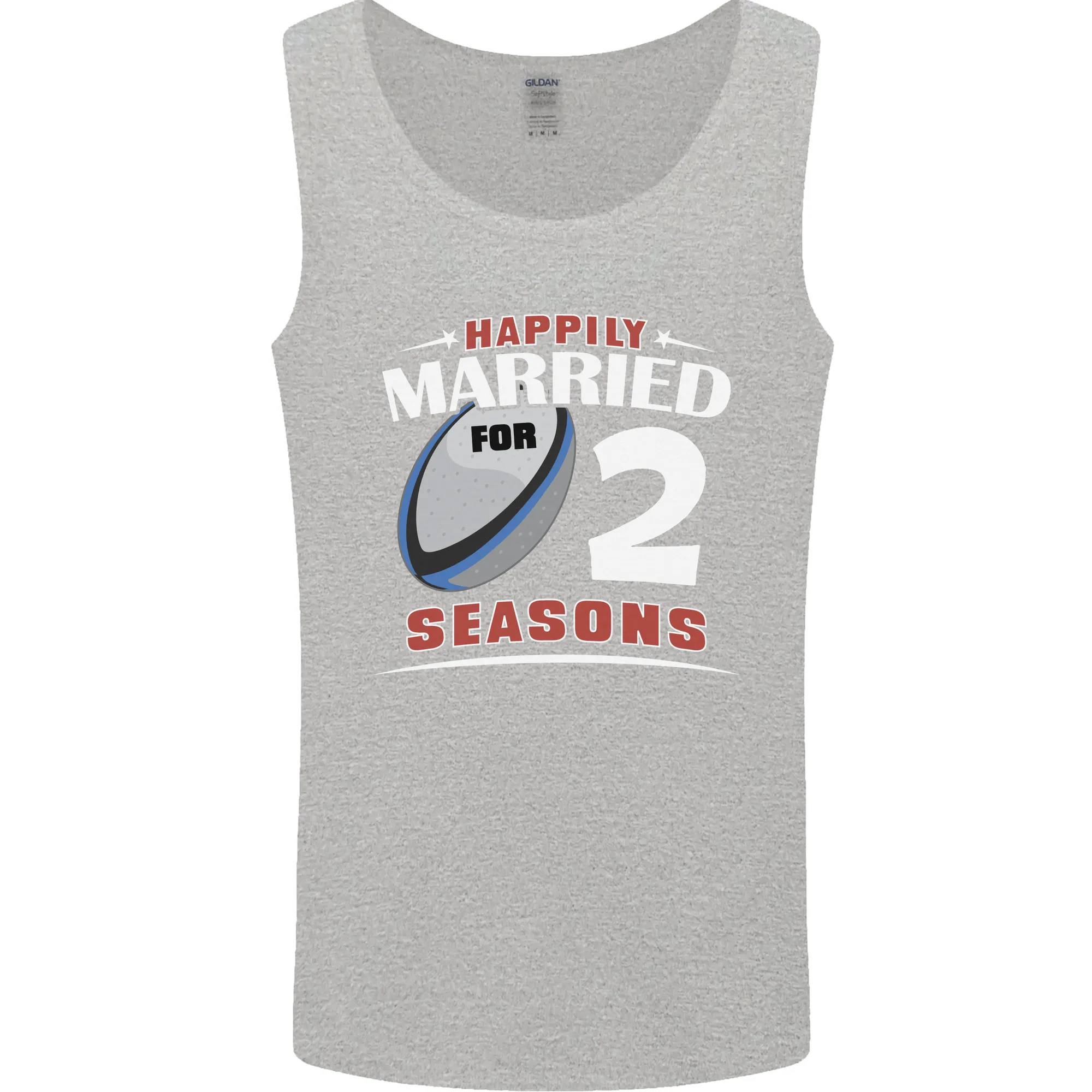2 Year Wedding Anniversary 2nd Rugby Mens Vest Tank Top