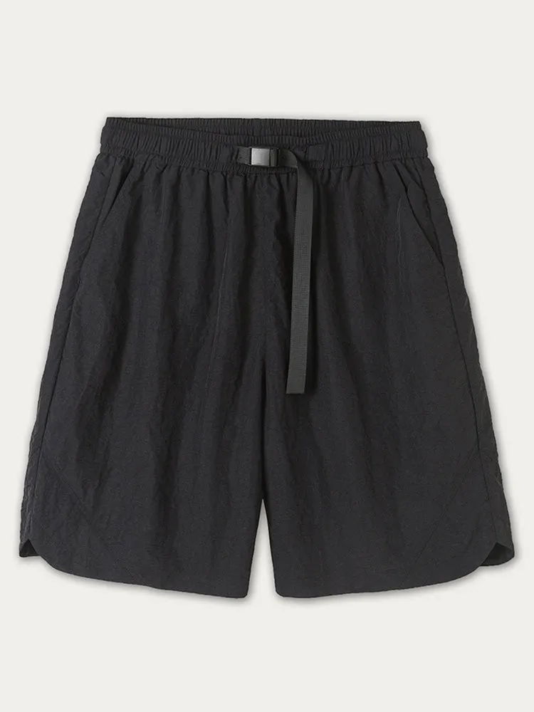 Casual Solid Color Drawstring Shorts