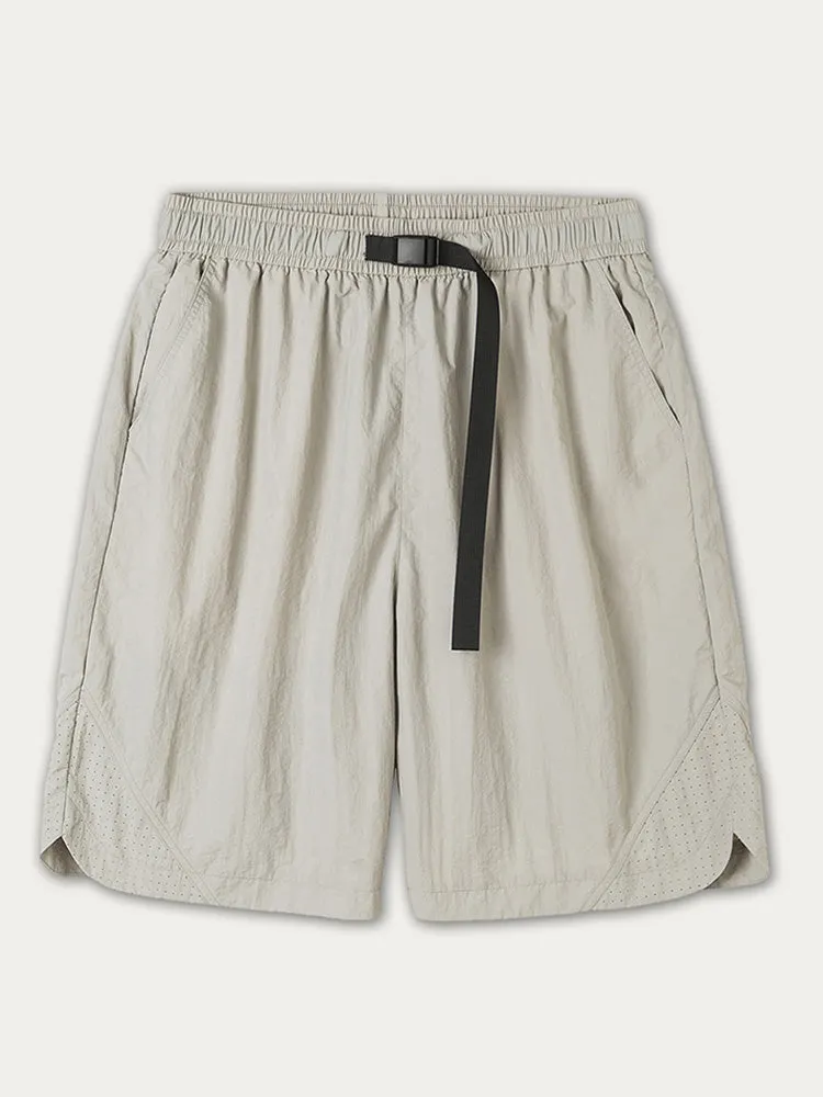 Casual Solid Color Drawstring Shorts