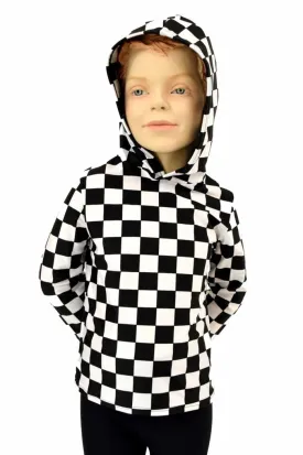 Childrens Black & White Hoodie