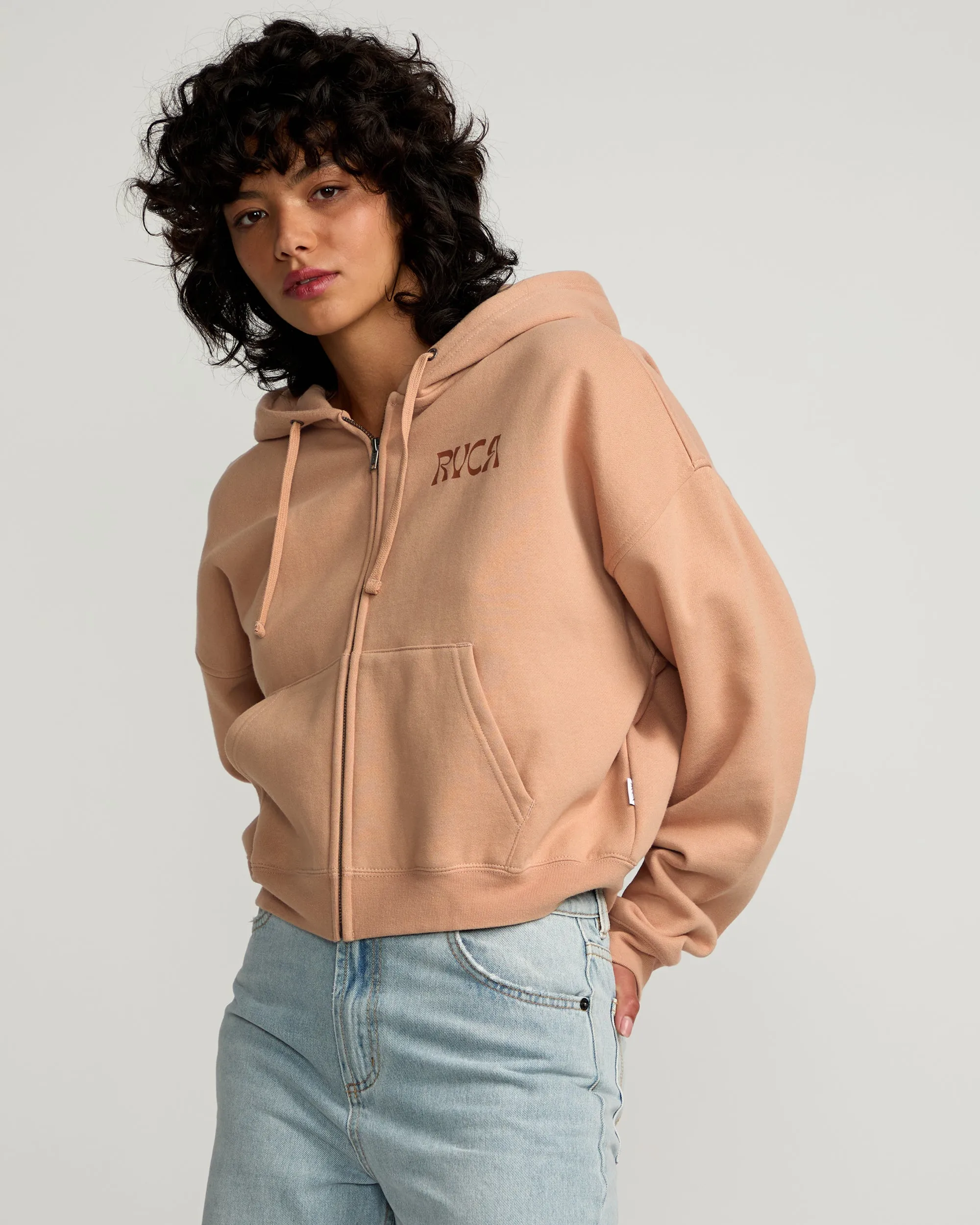 Court Zip Hoodie - Warm Taupe