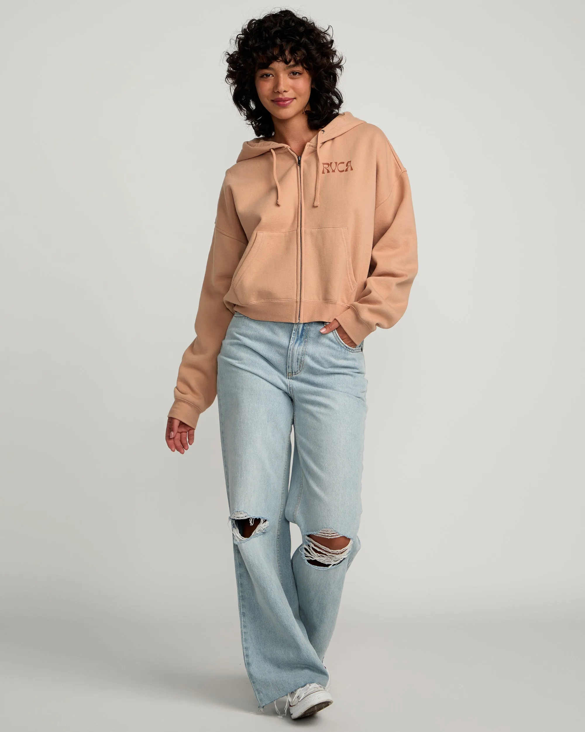 Court Zip Hoodie - Warm Taupe