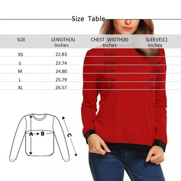 Custom Face Campfire Queen Women's Casual Crew Neck Sweatshirt Personalized Long Sleeve Loose Sweatshirt, Best Gift For Her