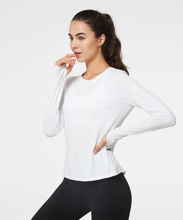Echo Light Jacquard Mesh T-shirt | Women's Long Sleeve T-shirt