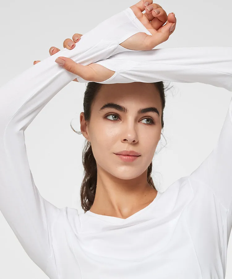 Echo Light Jacquard Mesh T-shirt | Women's Long Sleeve T-shirt