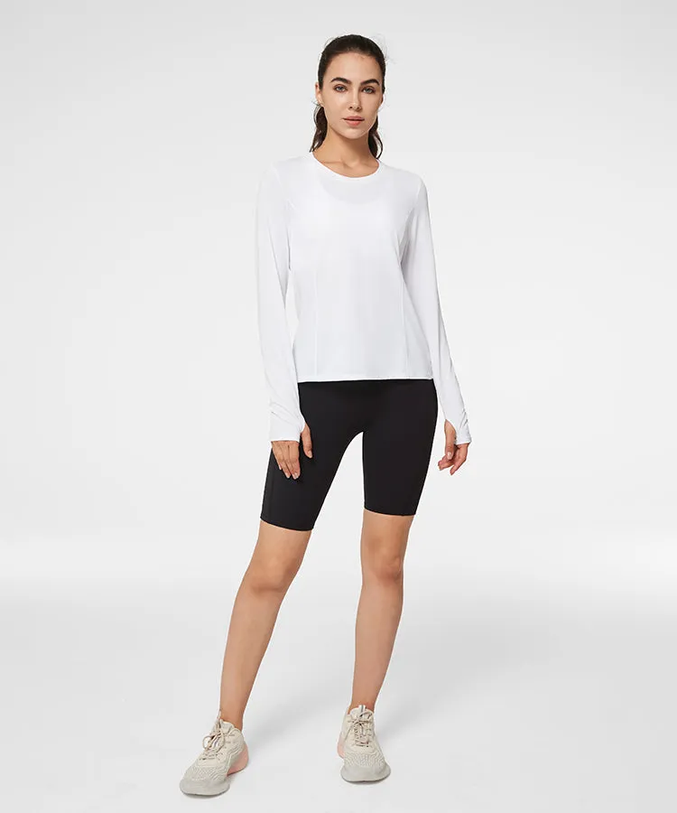 Echo Light Jacquard Mesh T-shirt | Women's Long Sleeve T-shirt