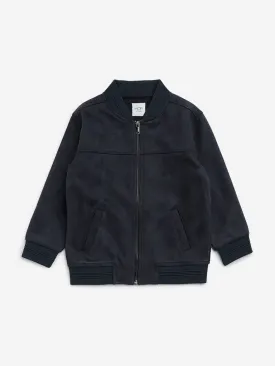 HOP Kids Navy Faux-Suede Jacket