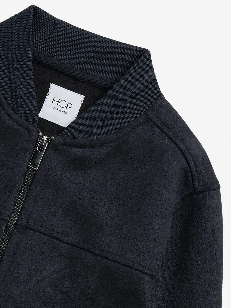 HOP Kids Navy Faux-Suede Jacket