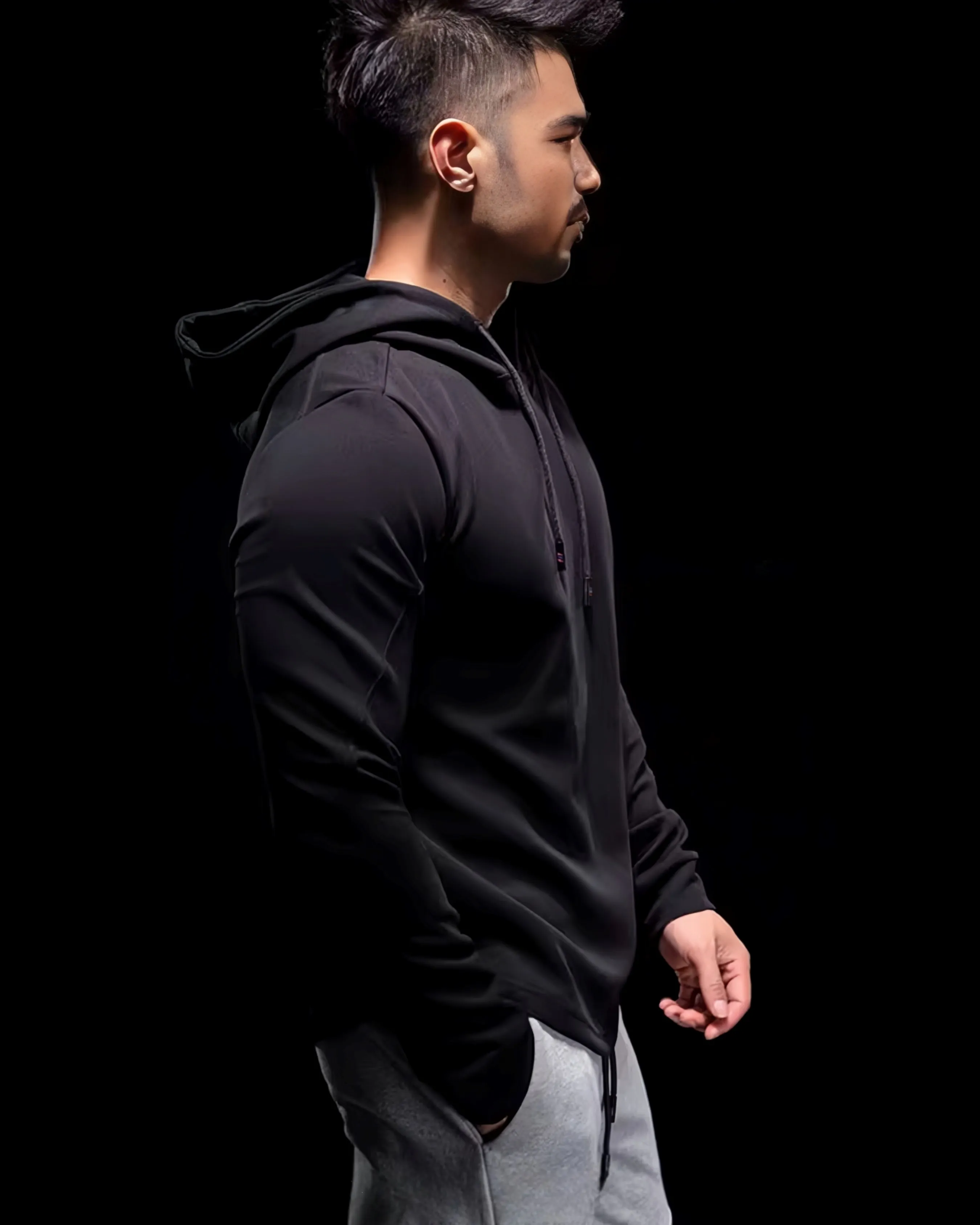 Kore Curve hem  Muscle fit  Hoodie Workout Heat Tech Gear