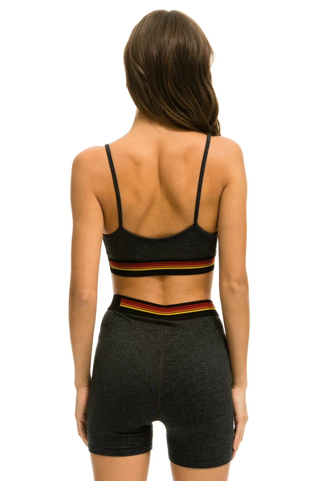 LOGO ADJUSTABLE BRALETTE - CHARCOAL
