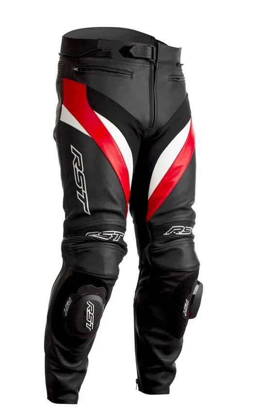 RST Tractech Evo 4 CE Leather Trousers - Black /  Red
