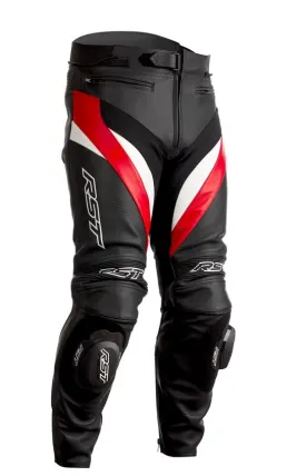 RST Tractech Evo 4 CE Leather Trousers - Black /  Red