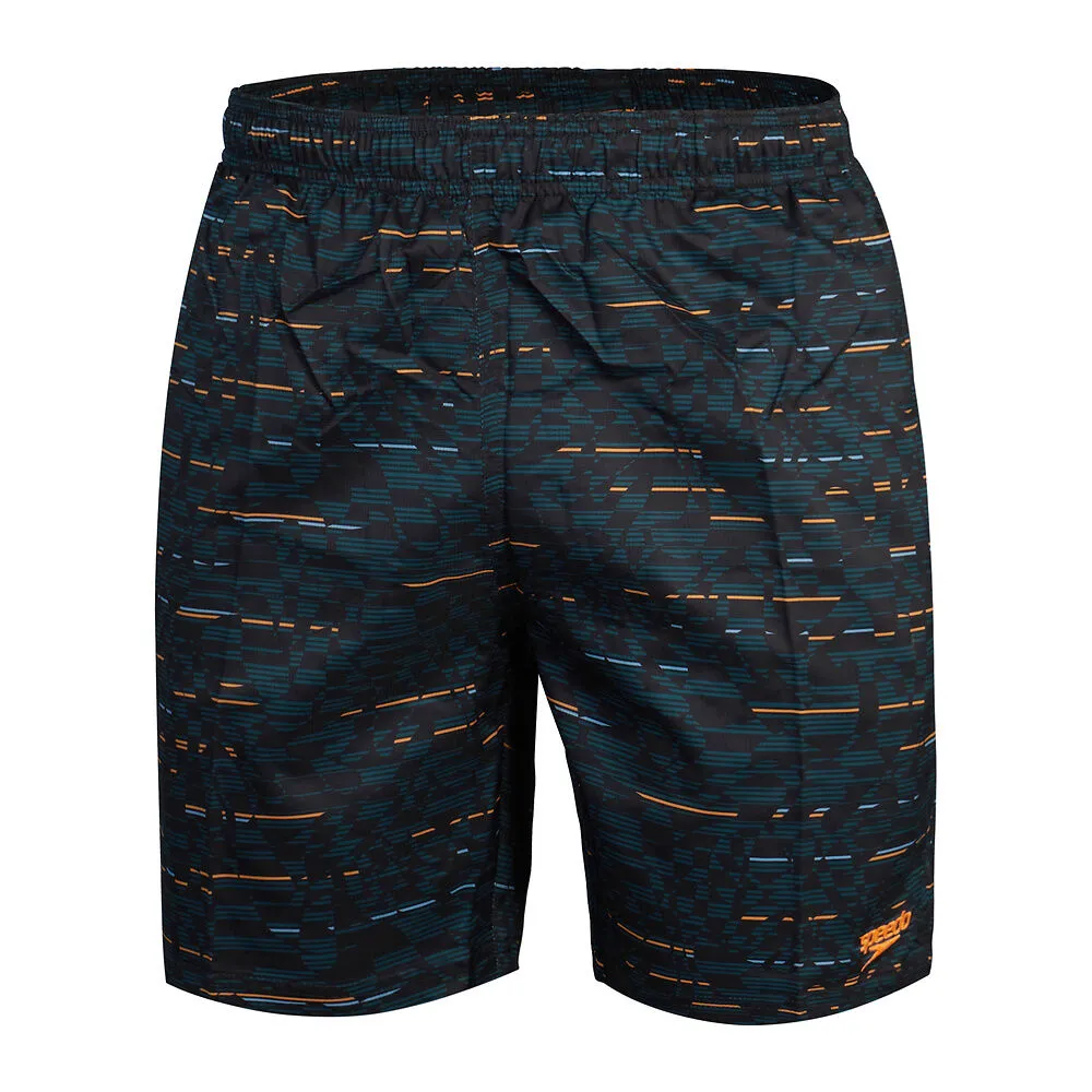 Speedo Mens Alvr 18 Inch Watershort Black/Teal/Blue/Mandarin