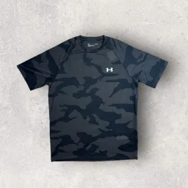 UNDER ARMOUR JACQUARD T-SHIRT - BLACK